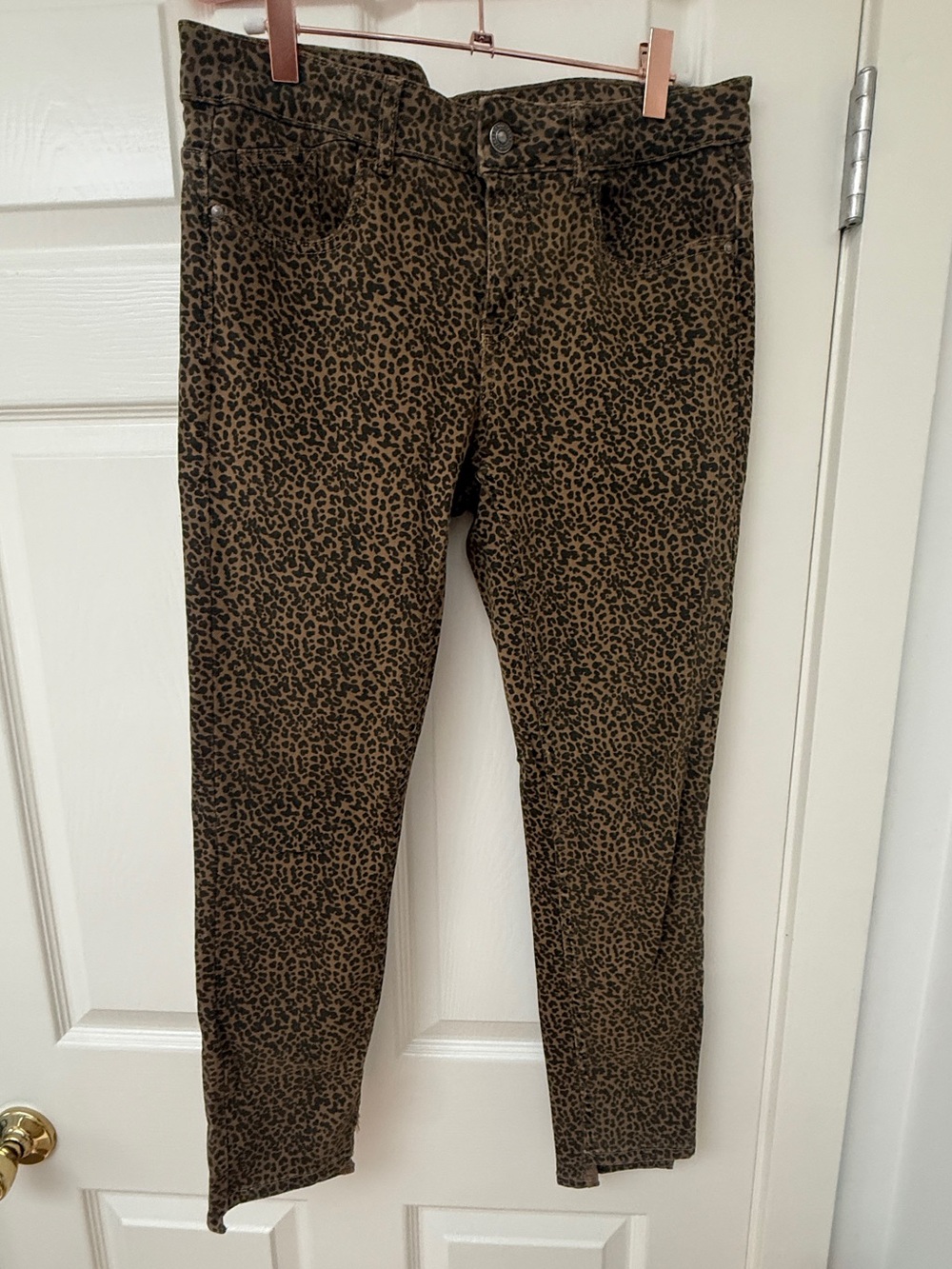 Zara leopard animal print Skinny Jeans